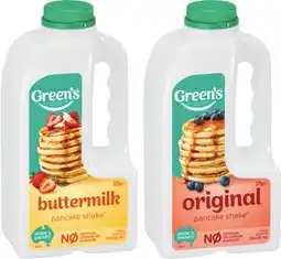 IGA Green’s Pancake Shake 325‑375g Selected Varieties offer