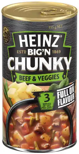 IGA Heinz Big’N Chunky Soup 520‑535g Selected Varieties offer