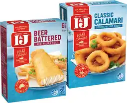 IGA I&J Australian Hoki Beer Battered 425g, Calamari 360g or Fish Tenders 320g Selected Varieties offer