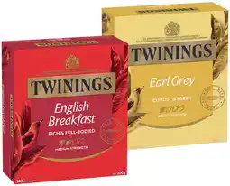 IGA Twinings Tea Bags 80‑100 Pack Selected Varieties offer