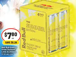 IGA Red Bull Energy Drink Sudachi Lime offer