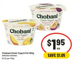 IGA Chobani Greek Yogurt Pot offer