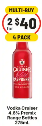 IGA Vodka Cruiser Wild Raspberry offer