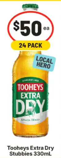 IGA Tooheys Extra Dry Stubbies offer