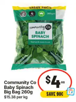 IGA Community Co Baby Spinach offer