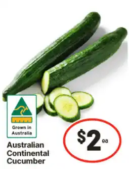 IGA Australian Continental Cucumber offer
