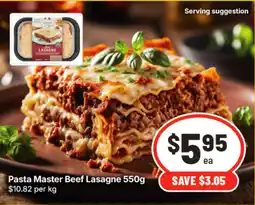 IGA Pasta Master Beef Lasagne offer