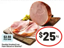 IGA Double Smoked Leg Ham Sliced or Shaved offer