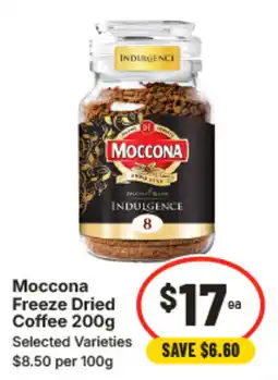 IGA Moccona Freeze Dried Coffee Selected Varieties offer