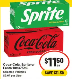 IGA Coca-Cola, Sprite or Fanta 10x375mL offer