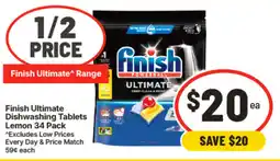IGA Finish Ultimate Dishwashing Tablets offer