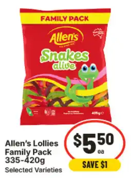 IGA Allen's Lollies Family Pack offer