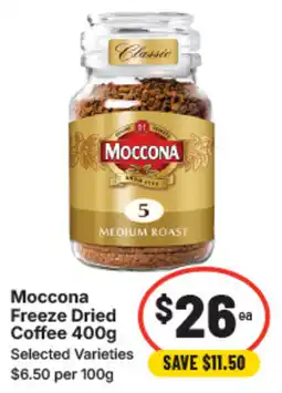 IGA Moccona Freeze Dried Coffee offer