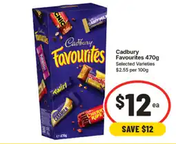 IGA Cadbury Favourites Selected Varieties offer