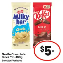 IGA Nestlé Chocolate Block offer