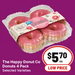 IGA The Happy Donut Co Donuts 4 Pack offer