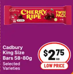 IGA Cadbury King Size Bars Selected Varieties offer
