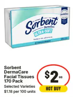 IGA Sorbent DermaCare Facial Tissues offer