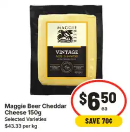 IGA Maggie Beer Cheddar Cheese offer