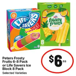 IGA Peters Frosty Fruits Ice Block offer