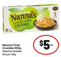 IGA Nanna's Fruit Crumble offer