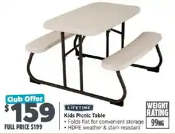 Anaconda Lifetime Kids Picnic Table offer