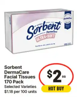 IGA Sorbent DermaCare Facial Tissues offer