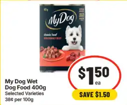 IGA My Dog Wet Dog Food offer