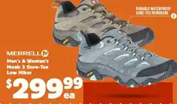 Anaconda Merrell Men's & Women's Moab 3 Gore-Tex Low Hiker offer