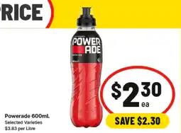 IGA Powerade 600mL offer