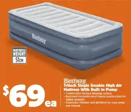 Anaconda Bestway Tritech Single Double High Air Mattress With Built in Pump offer