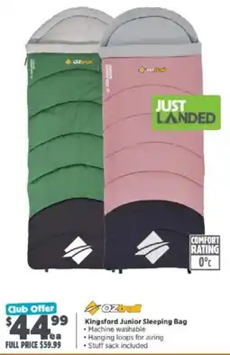 Anaconda Oztrail Kingsford Junior Sleeping Bag offer