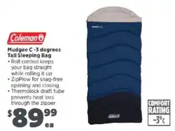 Anaconda Coleman Mudgee C-3 degrees Tall Sleeping Bag offer