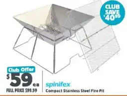 Anaconda spinifex Compact Stainless Steel Fire Pit offer