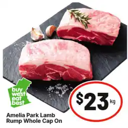 IGA Amelia Park Lamb Rump Whole Cap On offer