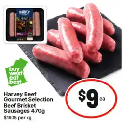 IGA Harvey Beef Gourmet Selection Beef Brisket Sausages offer