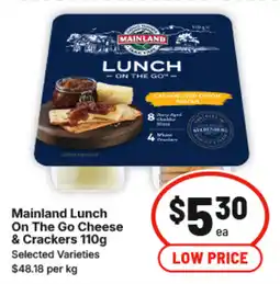 IGA Mainland Lunch On The Go Cheese & Crackers offer