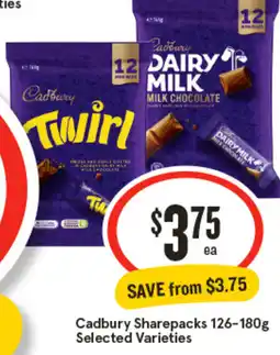 IGA Cadbury Sharepacks Selected Varieties offer