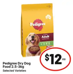 IGA Pedigree Dry Dog Food 2.5-3kg offer