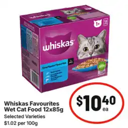 IGA Whiskas Favourites Wet Cat Food offer