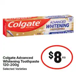 IGA Colgate Advanced Whitening Toothpaste offer