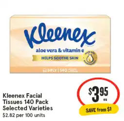 IGA Kleenex Facial Tissues Selected Varieties offer