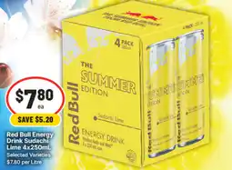 IGA Red Bull Energy Drink Sudachi Lime offer