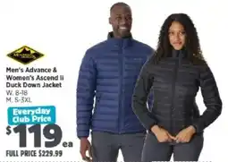 Anaconda Men's Advance & Women's Ascend II Duck Down Jacket offer
