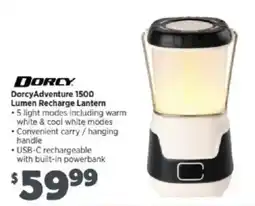 Anaconda Dorcy Adventure 1500 Lumen Recharge Lantern offer