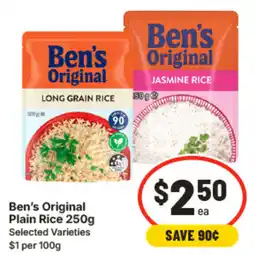 IGA Ben's Original Plain Rice offer