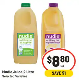 IGA Nudie Juice 2 Litre Selected Varieties offer