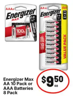 IGA Energizer Max AA or AAA Batteries offer