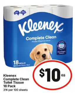 IGA Kleenex Complete Clean Toilet Tissue offer