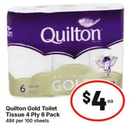 IGA Quilton Gold Toilet Tissue 4 Ply offer